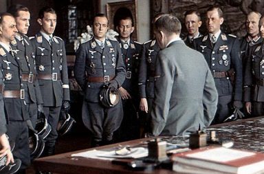Luftwaffe aces meet Hitler after an awards ceremony at the Berghof, April, 1944