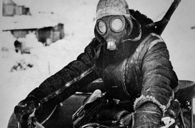German motorcycle courier in Eastern Front, 1942