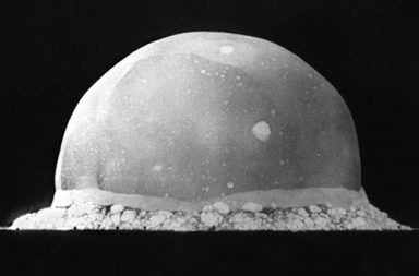 The Trinity explosion 0.016 seconds after detonation, 1945