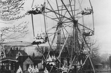 Ku Klux Klan on a ferris wheel, 1926