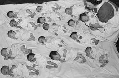 When the baby boomers were actually in diapers, 1945-1955