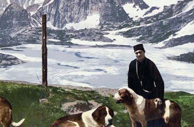 Color postcards depicting the life in Switzerland, 1890