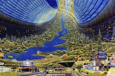 Space colonies of the future as imagined by NASA, 1970s
