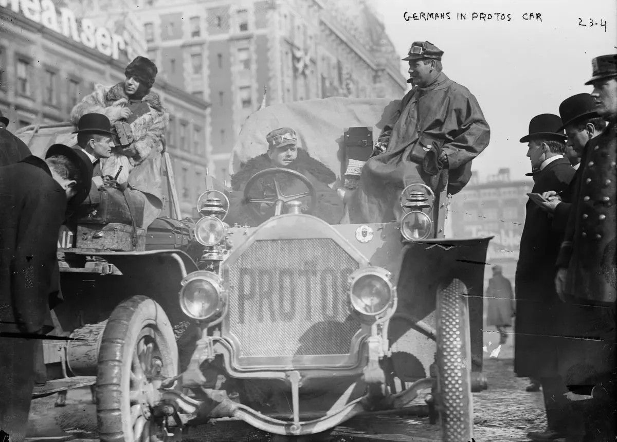 new york paris auto race photos 1908