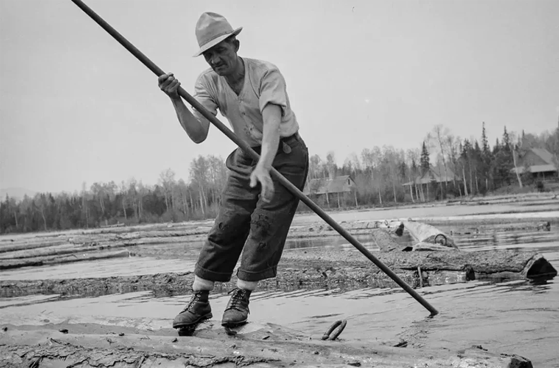 Fascinating Pictures Show Maine Woodsmen on a Dangerous Logging ...