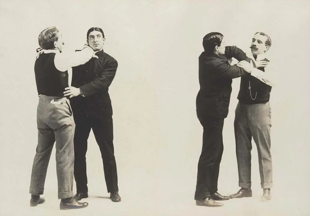 victorian self defense maneuvers vintage photos
