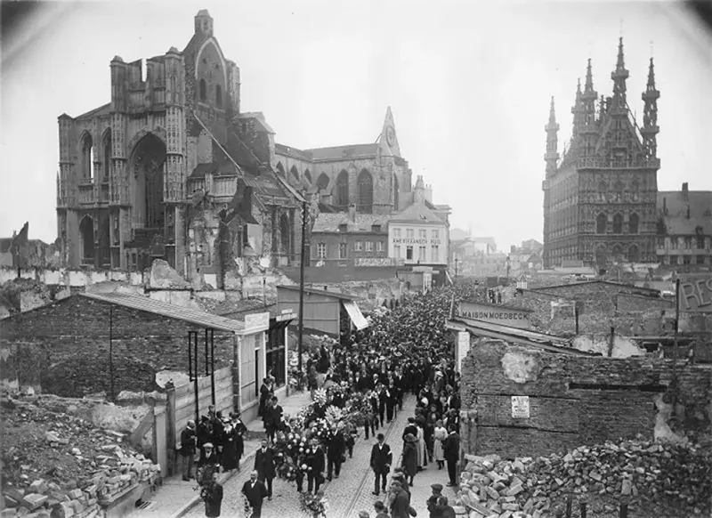 leuven destruction photos first world war