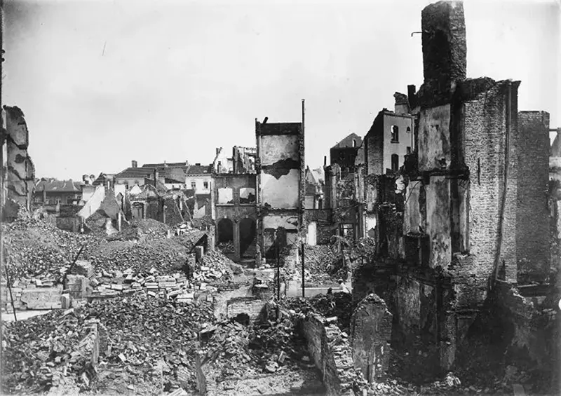 leuven destruction photos first world war