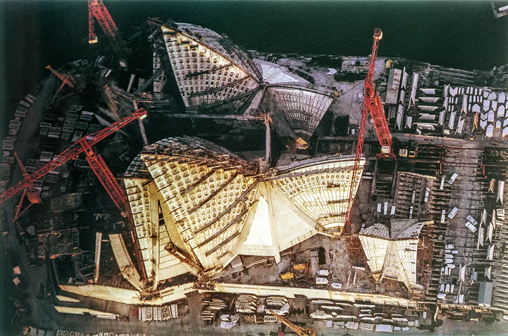 sydney opera house construction photos