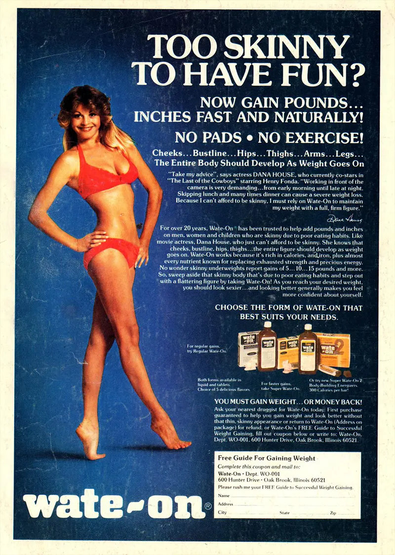 weight gain vintage ads