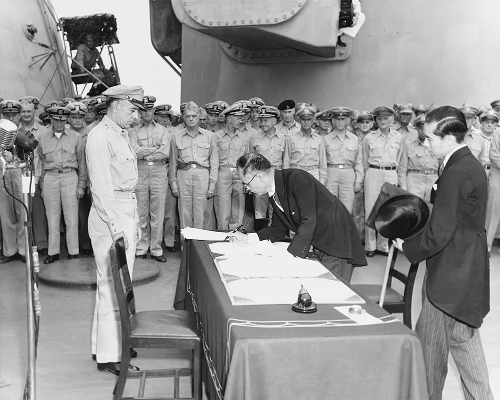 Japanese surrender ceremony photos