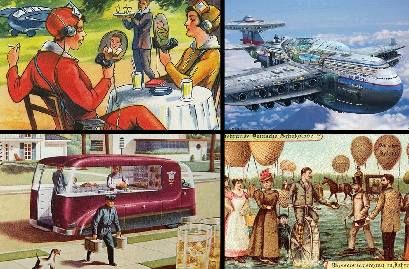 Retro future predictions that shows how people from the past imagined the future, 1900s-1960s