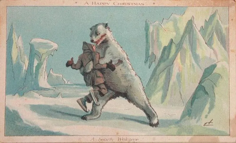 creepy victorian vintage christmas cards