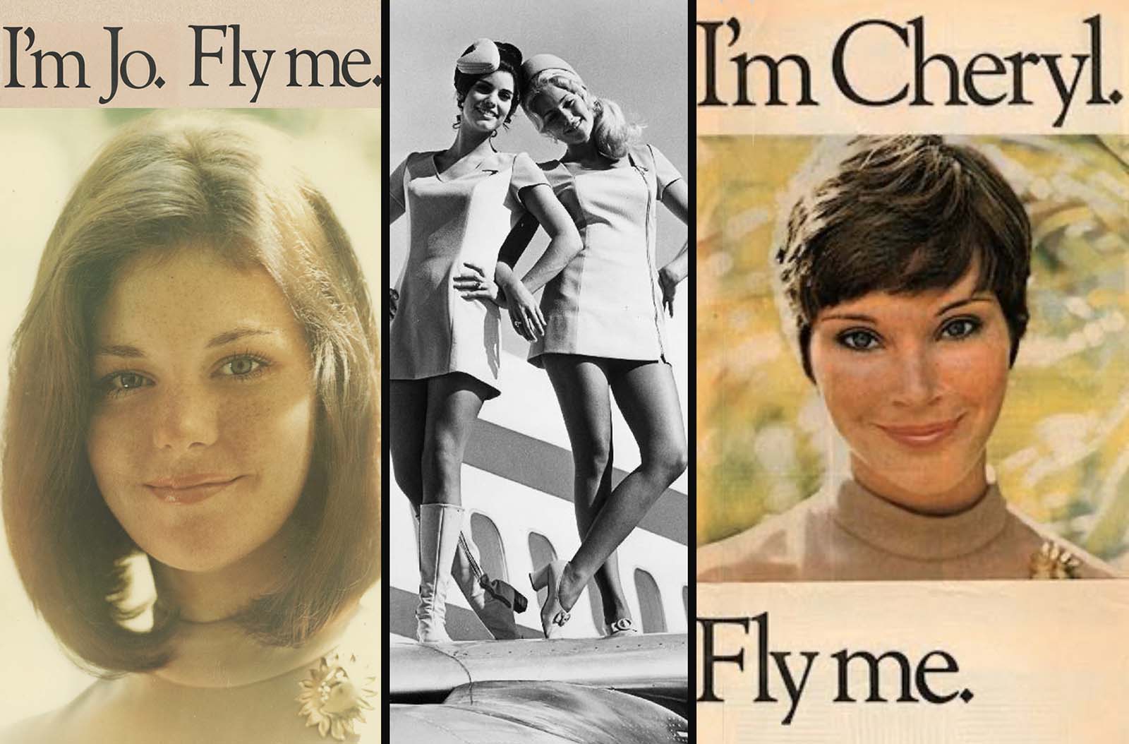 Vintage Photos from the Highly Controversial but Successful "Fly Me" Ad Campaign, 1970s