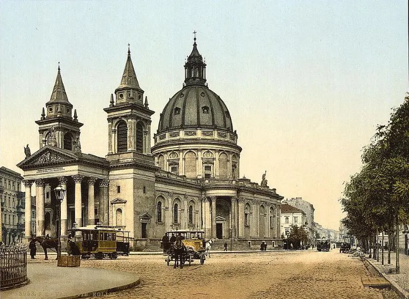 Warsaw 19th century color photos