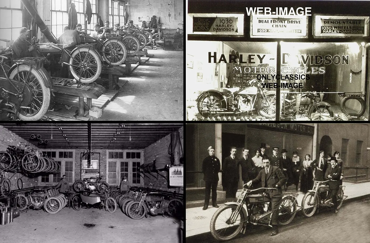 Vintage Photos of Harley-Davidson Motorcycles and Factory From
