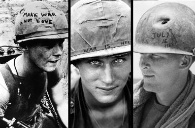 The Helmet Art: Vintage Photographs of Graffiti on Soldiers’ Helmets During the Vietnam War