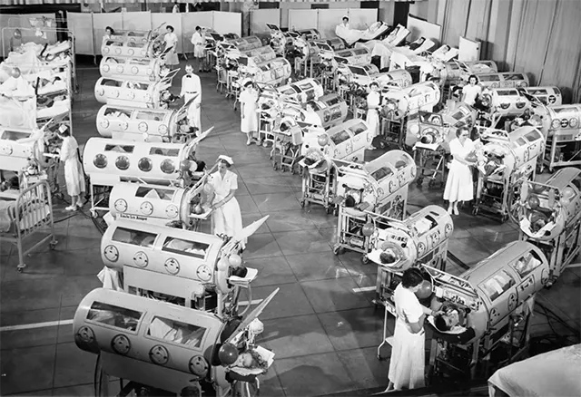 Iron Lung Polio Old Photos