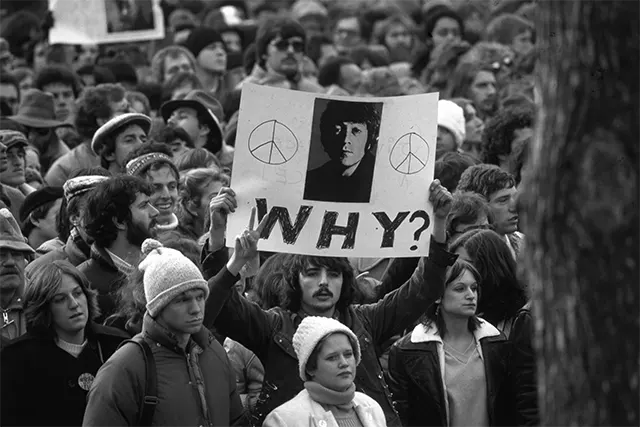 John Lennon Murder Reaction Photos