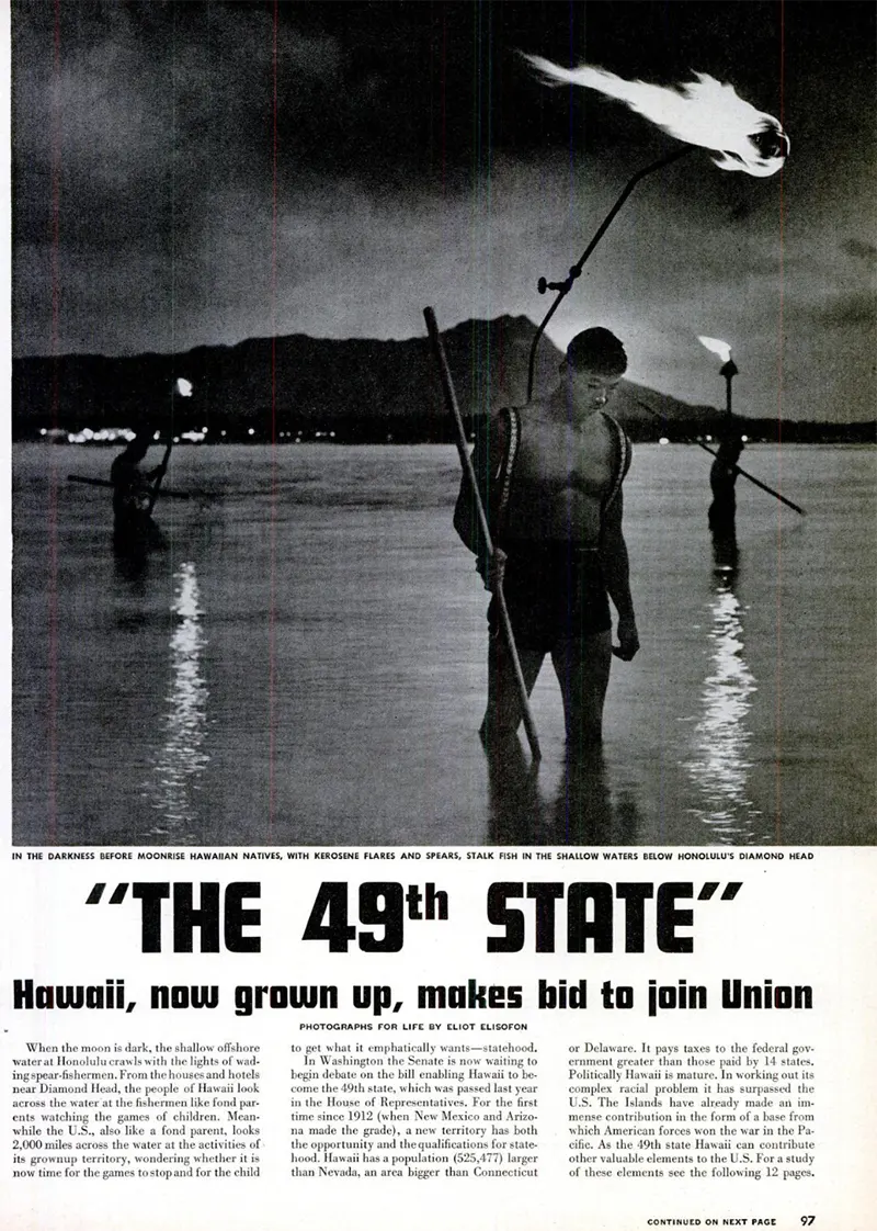 Night Fishing in Hawaii A Cool Photo from 1948