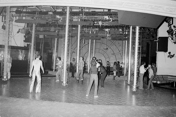 This is a general view of the scene on the dance floor at New York’s Studio 54 disco with just a few dancers on the floor, Jan. 17, 1978.