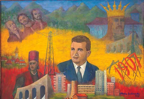Propaganda Paintings Promoting the Cult of Dictator Nicolae Ceaușescu