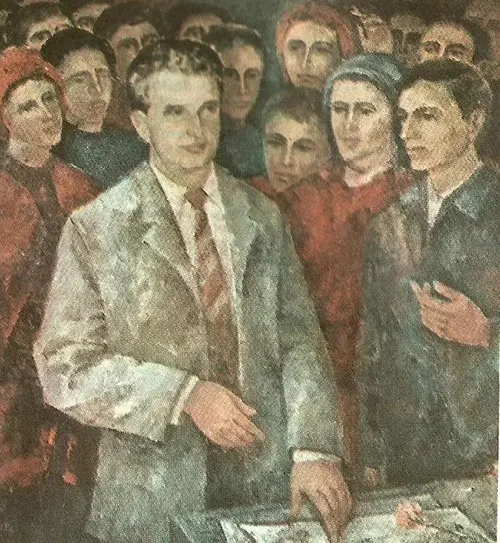Propaganda Paintings Promoting the Cult of Dictator Nicolae Ceaușescu