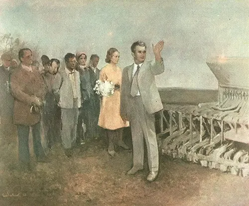 Propaganda Paintings Promoting the Cult of Dictator Nicolae Ceaușescu