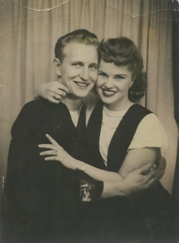 Vintage Photobooth Portraits Capture Intimate Moments Between 1950s Couples